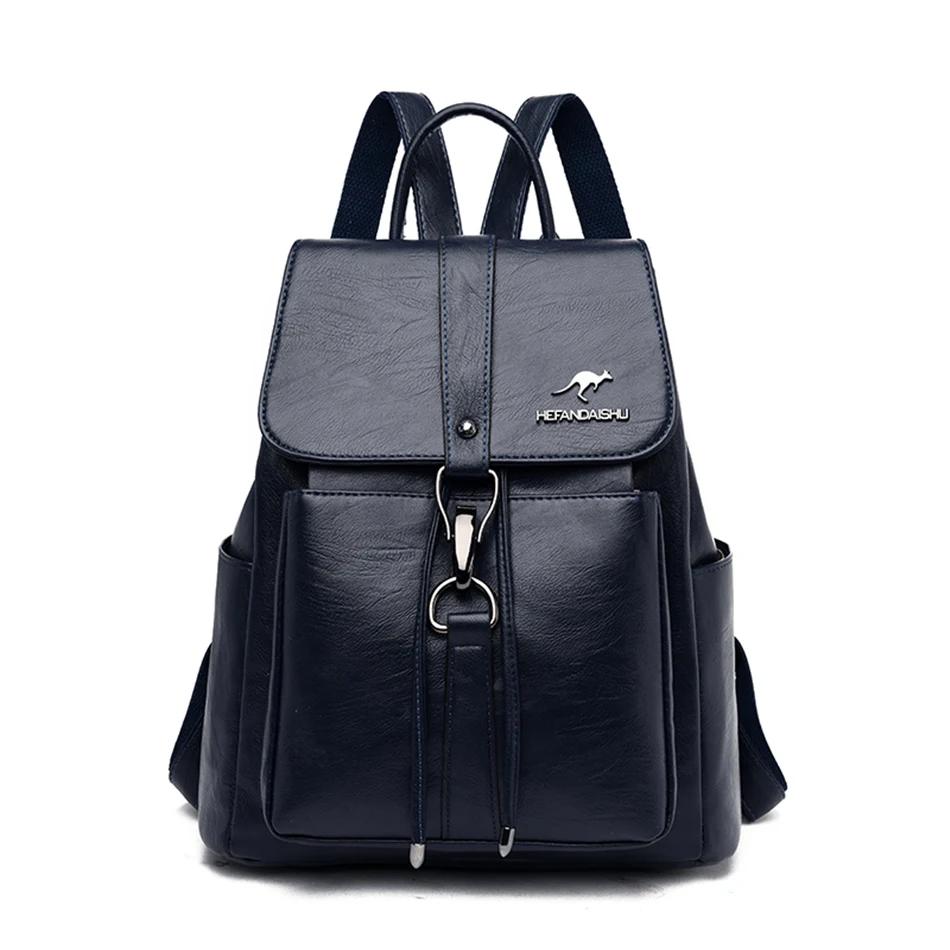 Bagpack Luxury Women Backpack Soft Leather Backpacks for Teenage Girls Female School Shoulder Bags for Women 2026 синій
Bagpack Luxury Women Backpack Soft Leather Backpacks for Teenage Girls Female School Shoulder Bags for Women 2026 синій