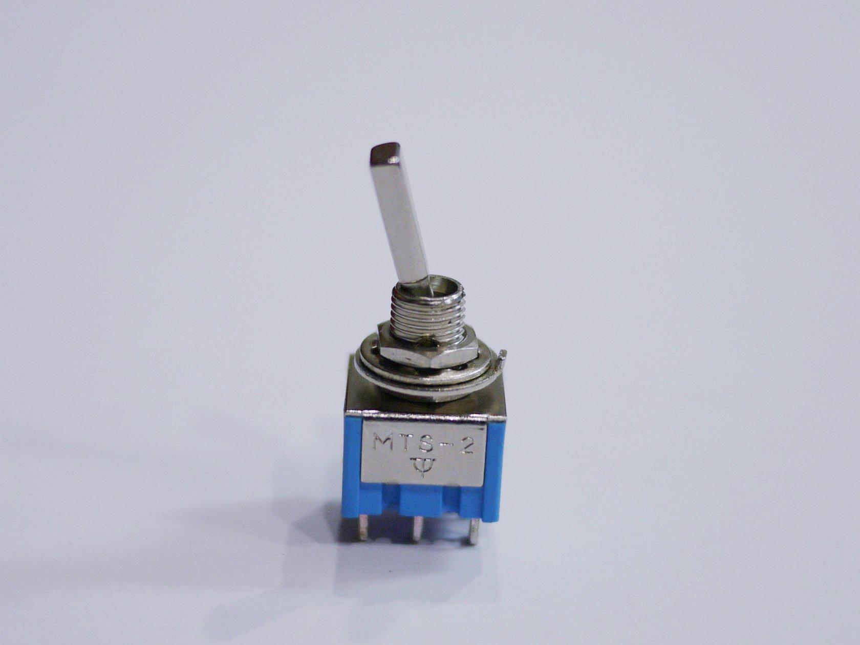 Mini switch for circuit type 2 circuits 2 contacts 6 pins Blue guitar/effector/electronic ON-ON (1 piece) синій
Mini switch for circuit type 2 circuits 2 contacts 6 pins Blue guitar/effector/electronic ON-ON (1 piece) синій