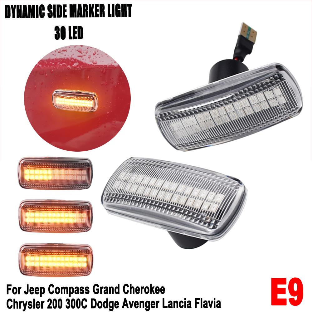 2x LED Dynamic Side Marker Light for Chrysler 300 Town Country 200 Trun Signal Lamps for Jeep Grand Cherokee Compass Car-Styling
2x LED Dynamic Side Marker Light for Chrysler 300 Town Country 200 Trun Signal Lamps for Jeep Grand Cherokee Compass Car-Styling