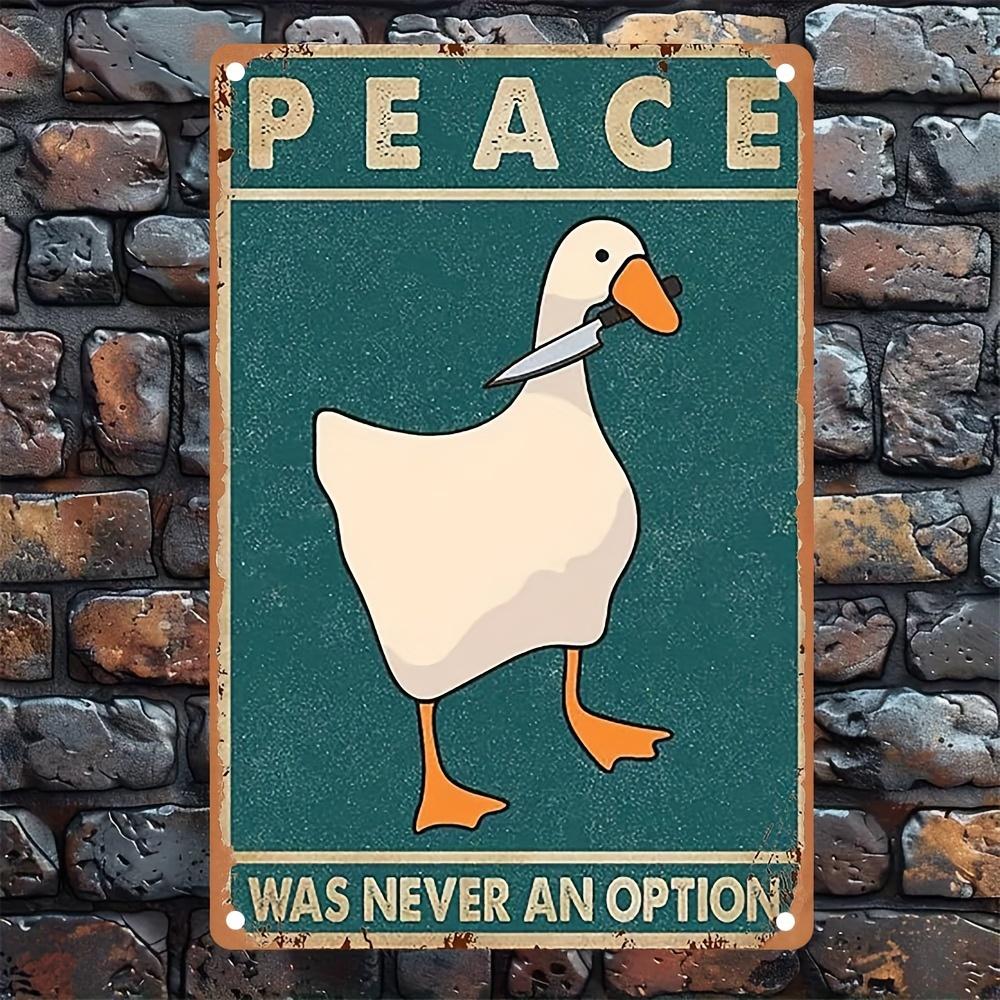 Aluminum Peace Was Never An Option Goose Wall Art Sign Vintage Style Metal Decor for Home Room Restaurant Bar Cafe Gar 20x30cm(7.8x11.8inch)
Aluminum Peace Was Never An Option Goose Wall Art Sign Vintage Style Metal Decor for Home Room Restaurant Bar Cafe Gar 20x30cm(7.8x11.8inch)