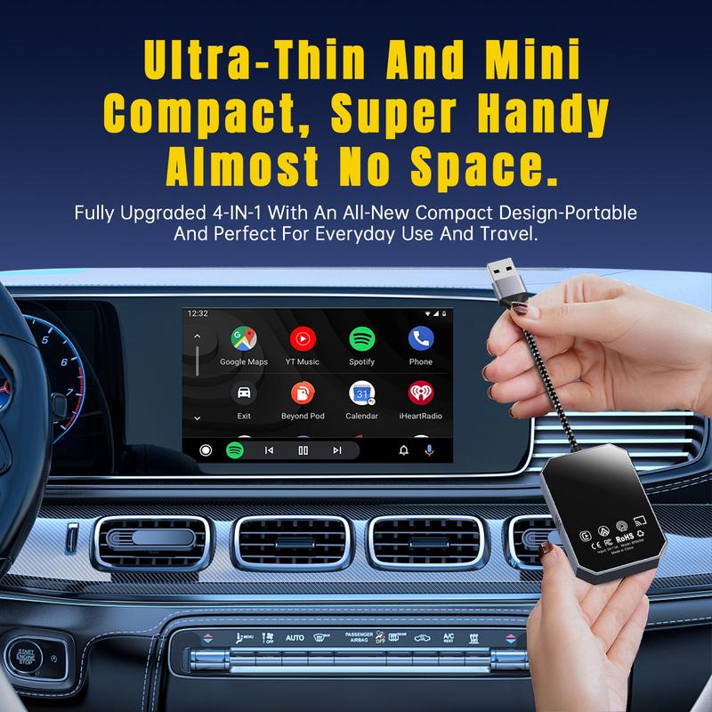 4 in 1 Wireless CarPlay Adapter Android Auto Smart Box Car Stereo for Mercedes benz for Volkswagen for Volvo for Hyundai For VW
4 in 1 Wireless CarPlay Adapter Android Auto Smart Box Car Stereo for Mercedes benz for Volkswagen for Volvo for Hyundai For VW