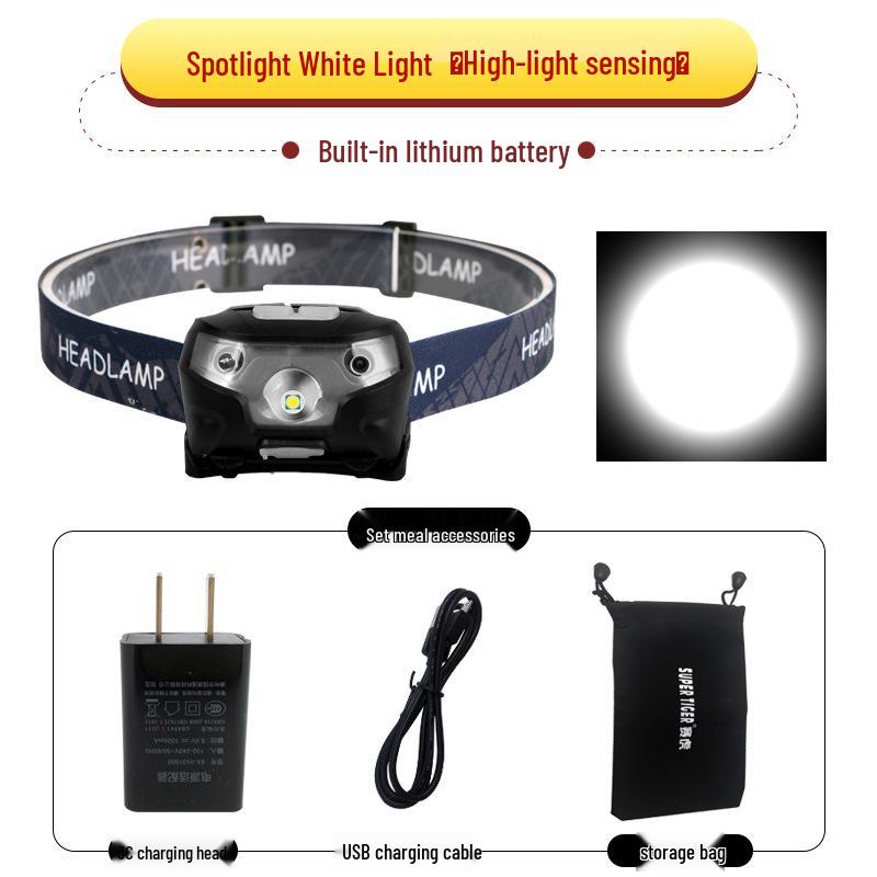 High-Brightness Waterproof USB Induction Headlamp for Outdoor Activities
High-Brightness Waterproof USB Induction Headlamp for Outdoor Activities