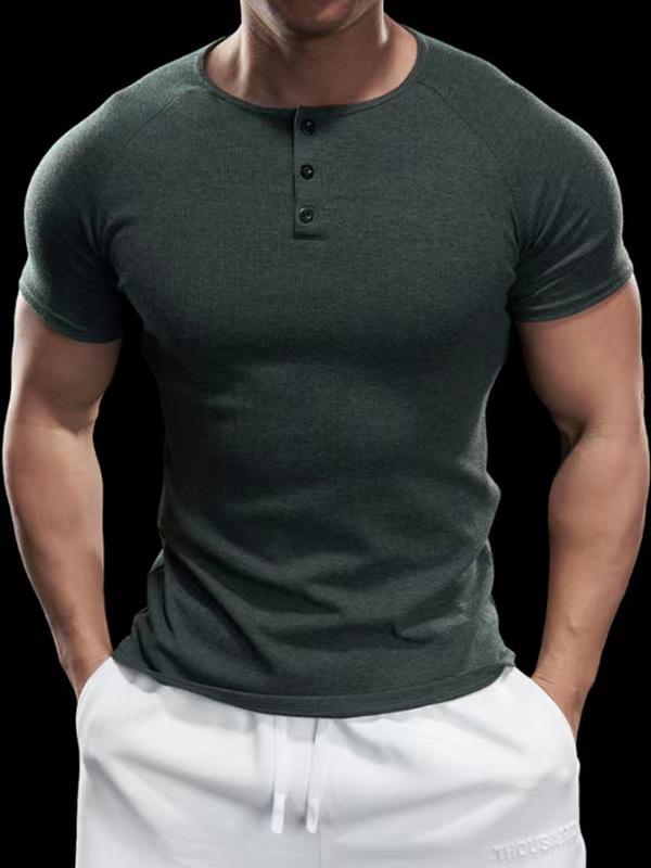 2026 Men s Semi-Tight Henley Fitness Shirt - Solid Color Striped Stretch Short Sleeve Athletic Top XXL армія зелений колір
2026 Men s Semi-Tight Henley Fitness Shirt - Solid Color Striped Stretch Short Sleeve Athletic Top XXL армія зелений колір