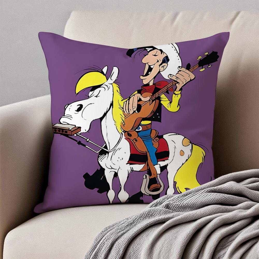 Classic Western Cartoon LLucky Luke Cushion Cover Pillowcase Antidustmite Invisible Zipper Short Plush Sofa Cushion 30X30cm
Classic Western Cartoon LLucky Luke Cushion Cover Pillowcase Antidustmite Invisible Zipper Short Plush Sofa Cushion 30X30cm