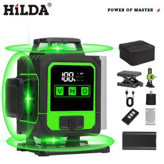 16-Line High-Precision Wall-Mounted Green Laser Level Projector
16-Line High-Precision Wall-Mounted Green Laser Level Projector