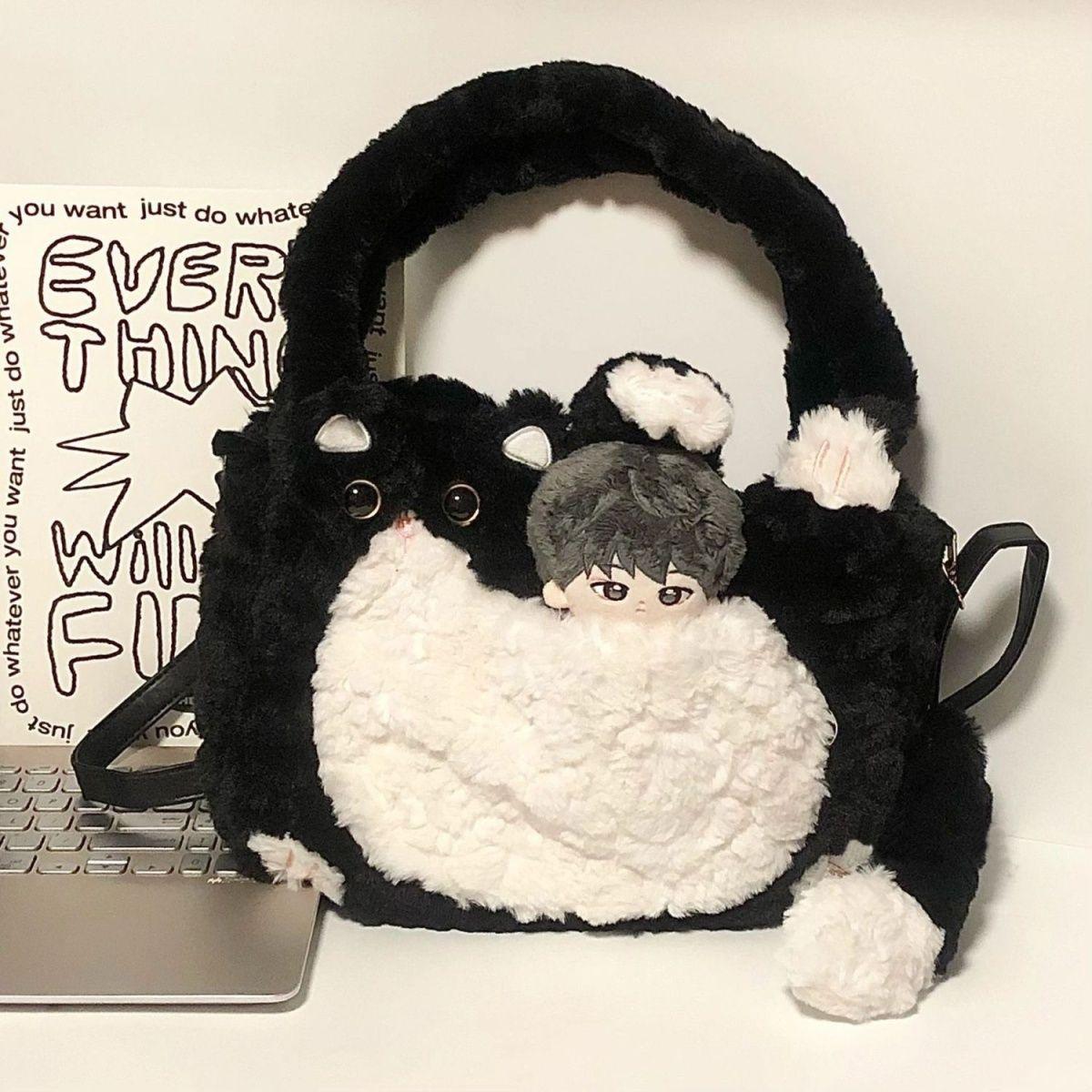 JIAERDI Sweet Cute Cat Black White Shoulder Bags Women Harajuku Aesthetic Plush Y2k Crossbody Bags Girl Large Capacity Tote Bag 30x27x6cm чорний
JIAERDI Sweet Cute Cat Black White Shoulder Bags Women Harajuku Aesthetic Plush Y2k Crossbody Bags Girl Large Capacity Tote Bag 30x27x6cm чорний