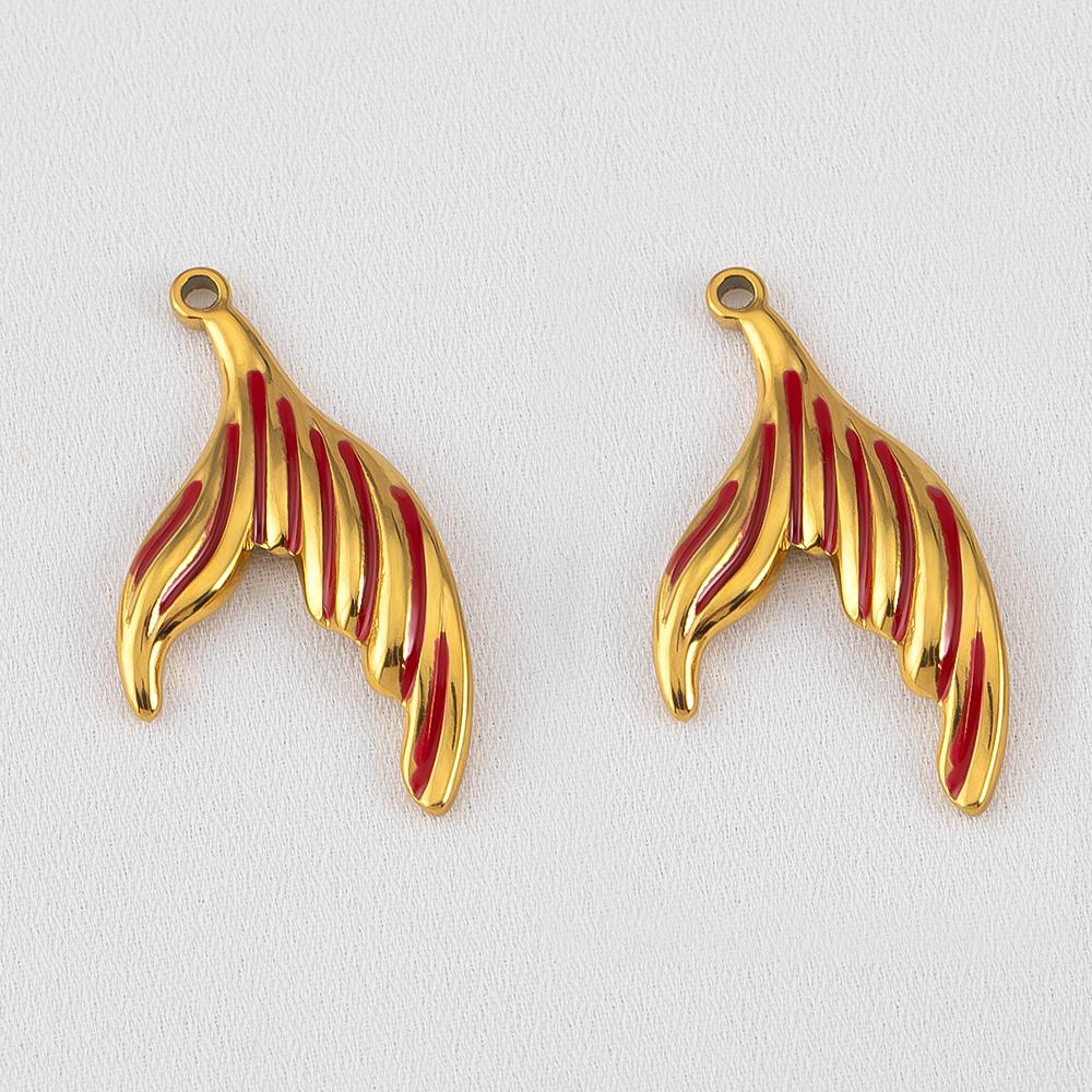2pcs Aesthetic Nautical 304 Stainless Steel Enamel Mermaid Tail Pendant For DIY Ocean-Themed Bracelet Necklace Jewelry Finding 2pcs червоний
2pcs Aesthetic Nautical 304 Stainless Steel Enamel Mermaid Tail Pendant For DIY Ocean-Themed Bracelet Necklace Jewelry Finding 2pcs червоний