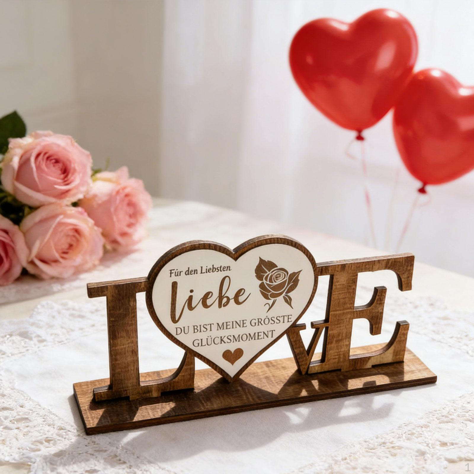 Desk Decoration, Valentine s Day Sign, Table Centerpiece, Engagement Party in White German
Desk Decoration, Valentine s Day Sign, Table Centerpiece, Engagement Party in White German