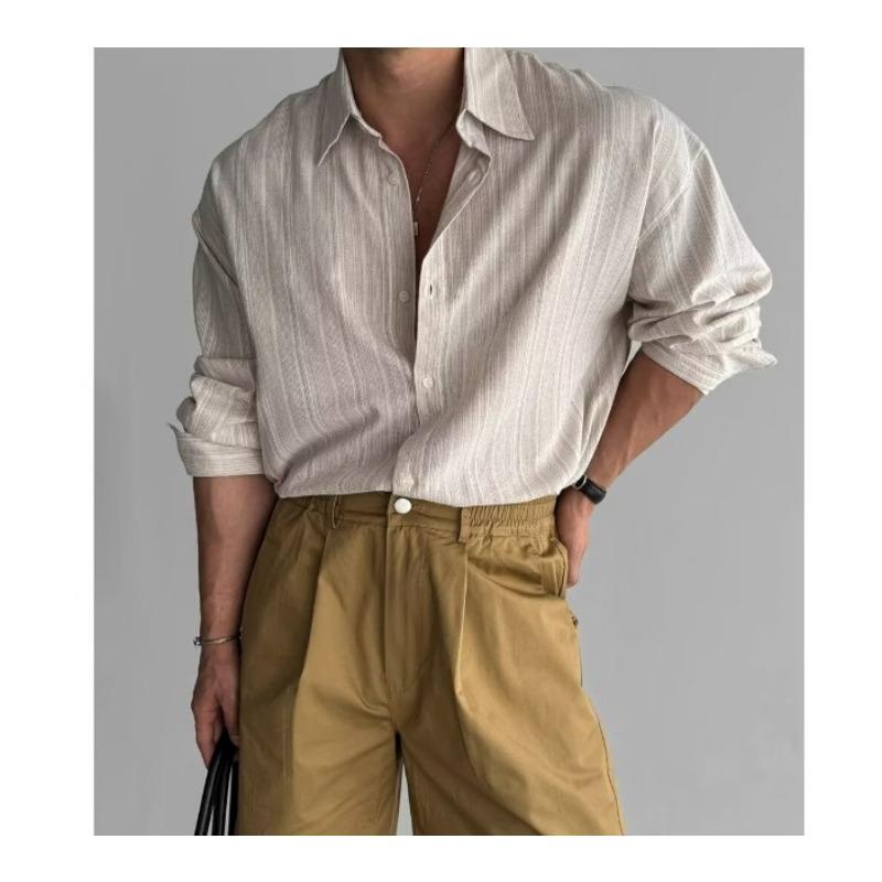 Spring Autumn Polo-neck Vintage Striped Printing Shirt Male Long Sleeve Casual All-match Cardigan Top Men 2XL
Spring Autumn Polo-neck Vintage Striped Printing Shirt Male Long Sleeve Casual All-match Cardigan Top Men 2XL