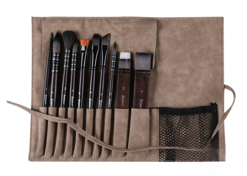 Watercolor Paint Brush 10pcs Flannelette Pen Bag Set Grey Rat Hair Color Nylon Paintbrush Artist Art Travel Watercolor Creation
Watercolor Paint Brush 10pcs Flannelette Pen Bag Set Grey Rat Hair Color Nylon Paintbrush Artist Art Travel Watercolor Creation
