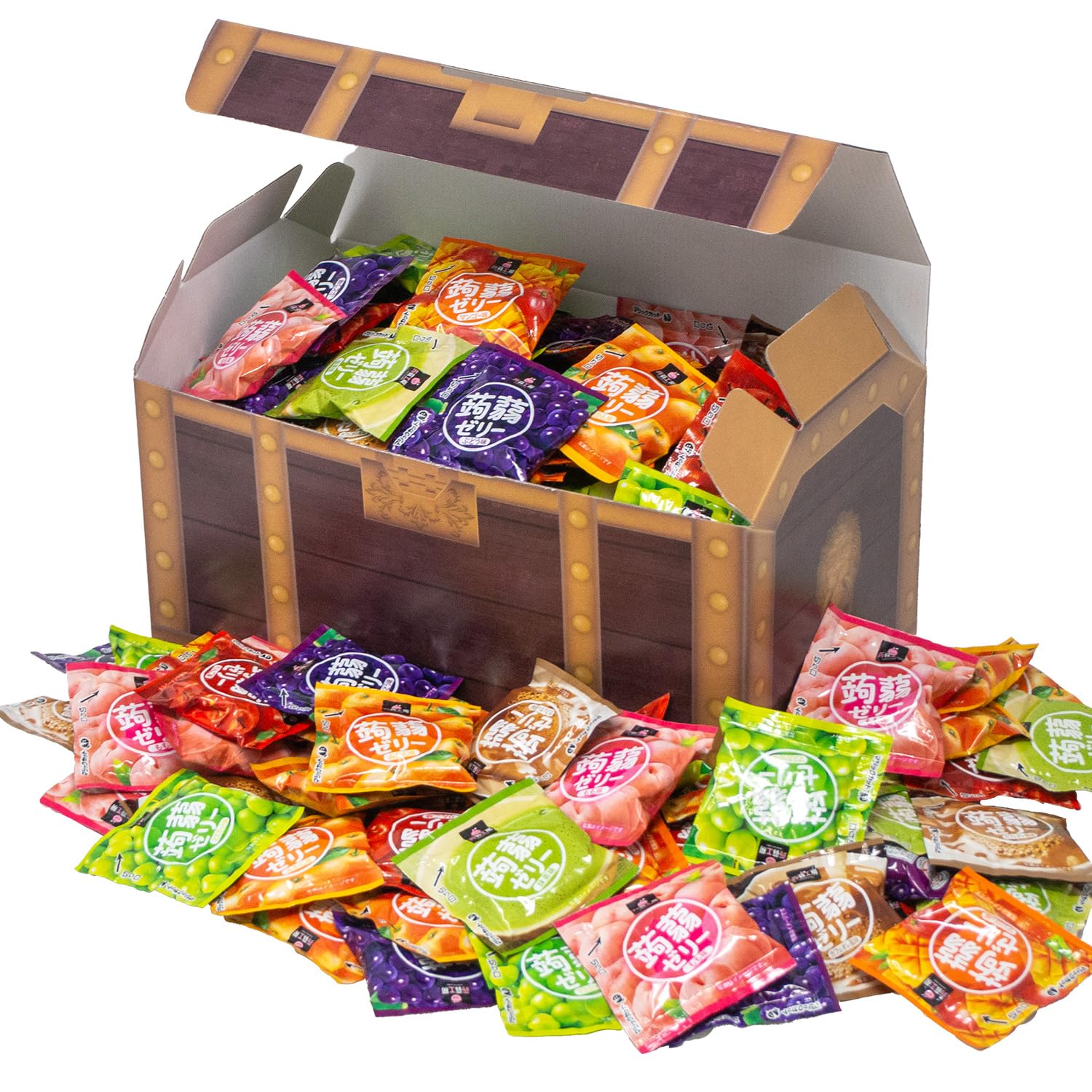 Конняку желе 2000 г Shimonita Bussan Konnyaku Kobo Treasure Box Подарочный набор 8 вкусов Пиратская коробка сокровищ
Конняку желе 2000 г Shimonita Bussan Konnyaku Kobo Treasure Box Подарочный набор 8 вкусов Пиратская коробка сокровищ