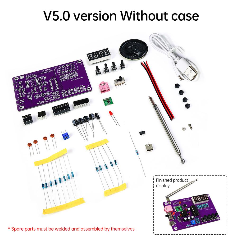 HU-017A/HU-017B RDA5807S Радіо Набір FM87-108MHz V4.0/V5.0 Фіолетовий Електронний DIY Набір з Корпусом DC 3-5V Зарядка
HU-017A/HU-017B RDA5807S Радіо Набір FM87-108MHz V4.0/V5.0 Фіолетовий Електронний DIY Набір з Корпусом DC 3-5V Зарядка