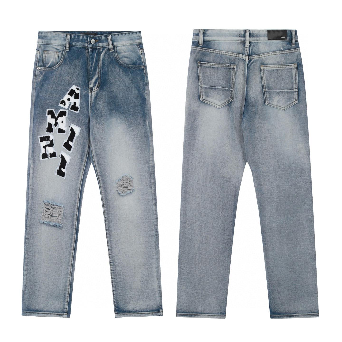 M41 Amiri Men s and Women s American Style Trendy Jeans with Fabric Patches, Holes, Embroidery, Casual and Fashionable High Street Pants 36
M41 Amiri Men s and Women s American Style Trendy Jeans with Fabric Patches, Holes, Embroidery, Casual and Fashionable High Street Pants 36