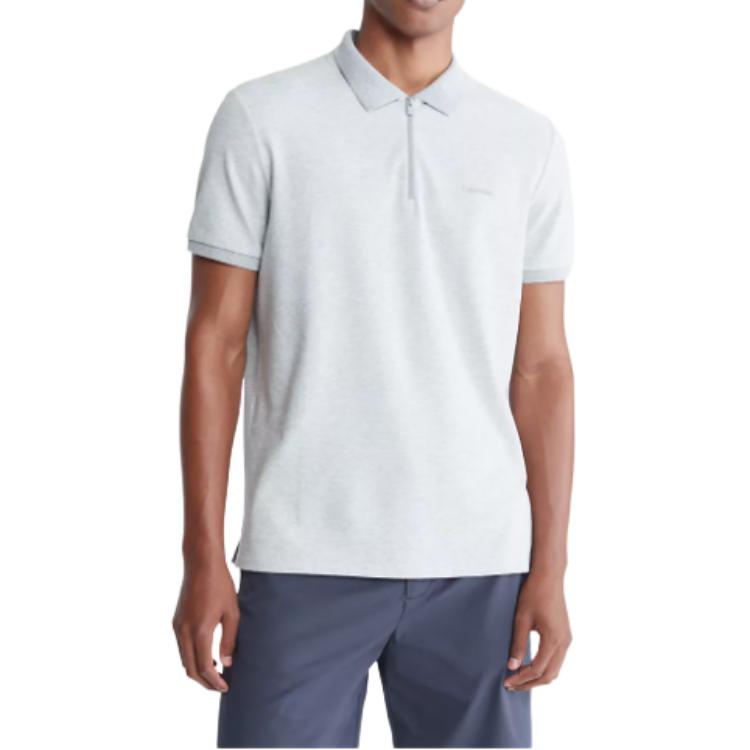 Calvin Klein Tech Zip Series Comfortable Lightweight Monochrome Logo Textured Knit Short Sleeve Polo Shirt Men Polo Shirts Gray 40QM421-032 L
Calvin Klein Tech Zip Series Comfortable Lightweight Monochrome Logo Textured Knit Short Sleeve Polo Shirt Men Polo Shirts Gray 40QM421-032 L