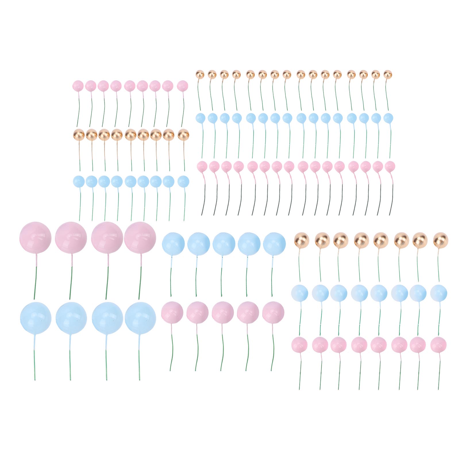 120PCS Ball Cake Topper Sticks Blue Roseate Gold 1.5cm 2cm 2.5cm 3cm 4cm Foam Balls Cake Decorations for Birthday Cake
120PCS Ball Cake Topper Sticks Blue Roseate Gold 1.5cm 2cm 2.5cm 3cm 4cm Foam Balls Cake Decorations for Birthday Cake