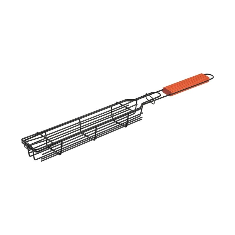 Heavy Type Wire Mesh Grills Cage with 21cm Long Wood Handle Grilling Basket Suitable for Sausages Steaks and Vegetable
Heavy Type Wire Mesh Grills Cage with 21cm Long Wood Handle Grilling Basket Suitable for Sausages Steaks and Vegetable