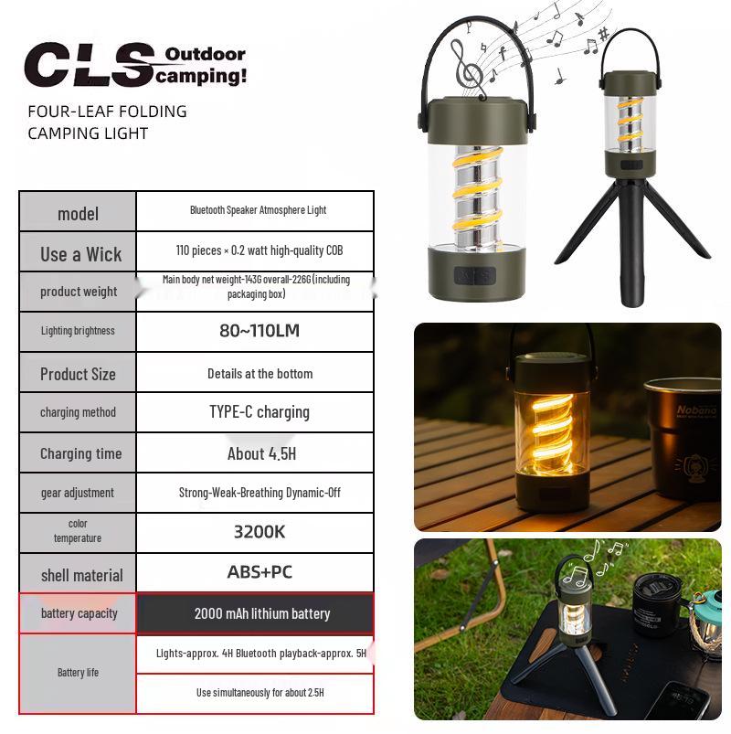 CSL Outdoor Portable Bluetooth Speaker with Atmosphere Light - Wireless, Large Volume, Compact, Handheld for Camping.
CSL Outdoor Portable Bluetooth Speaker with Atmosphere Light - Wireless, Large Volume, Compact, Handheld for Camping.