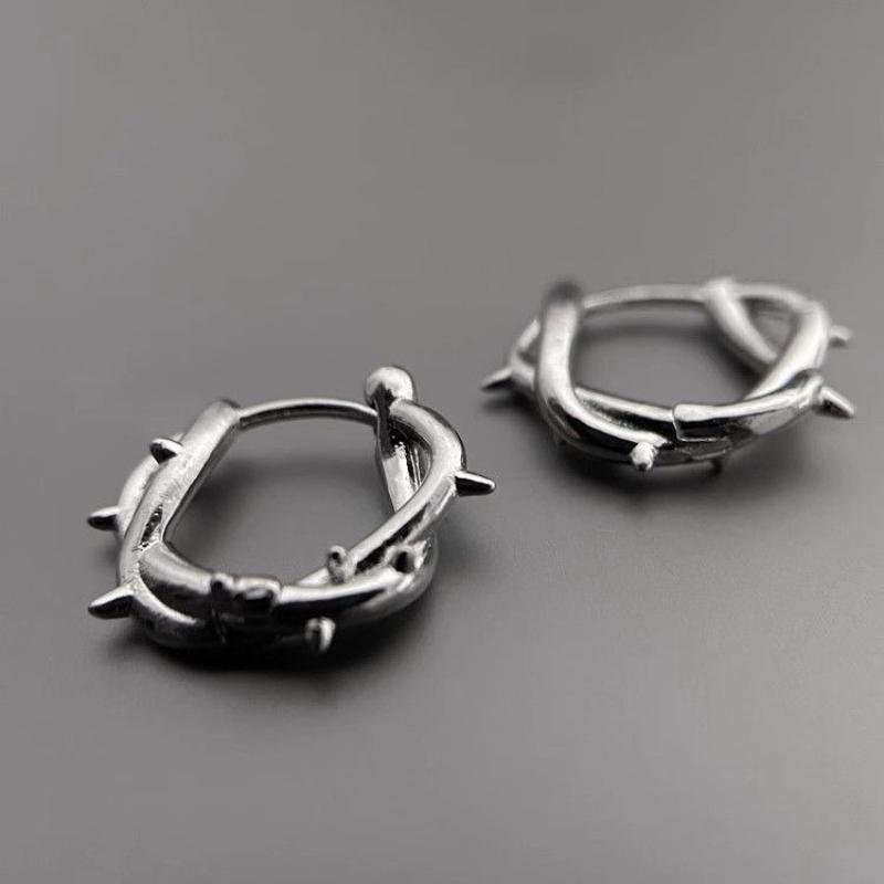 New Personalized Creative Thorn Wrapped Spike Pendant Earrings, Men s Fashion Trendy Festival Accessories Zircon
New Personalized Creative Thorn Wrapped Spike Pendant Earrings, Men s Fashion Trendy Festival Accessories Zircon