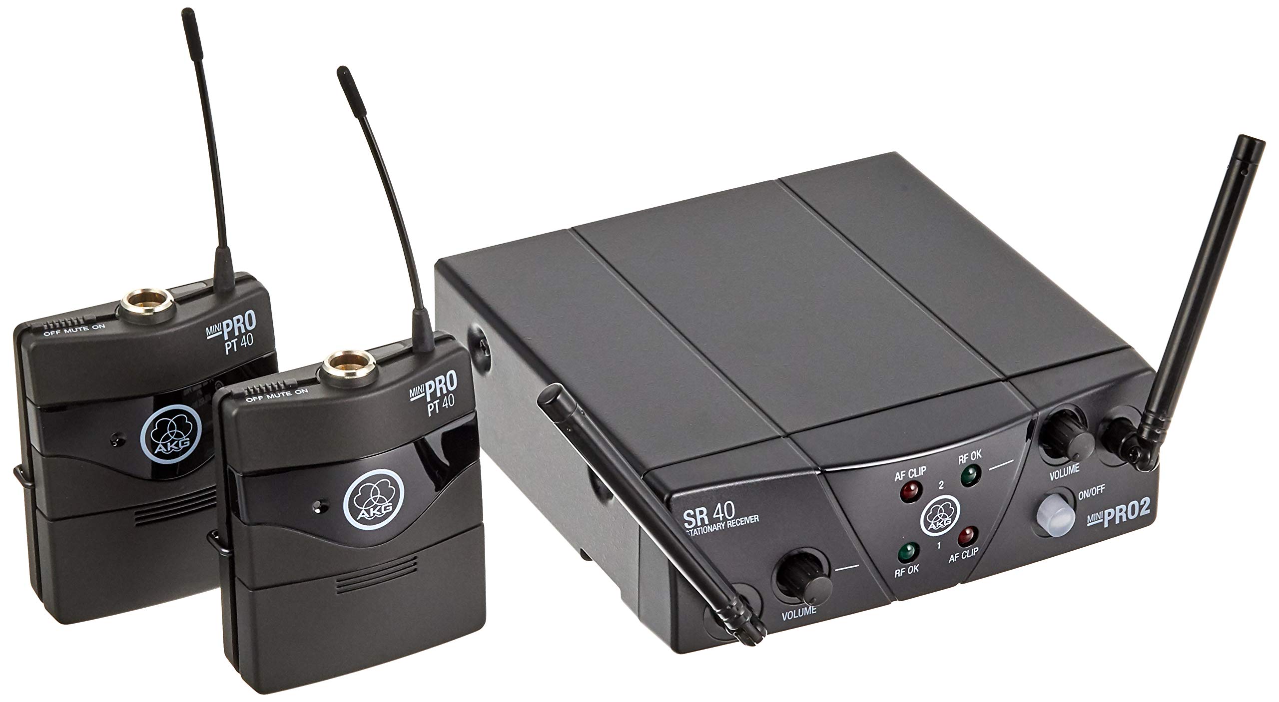 AKG WMS40 PRO MINI2 INSTRUMENTAL SET DUAL Wireless musical instrument set of 2
AKG WMS40 PRO MINI2 INSTRUMENTAL SET DUAL Wireless musical instrument set of 2