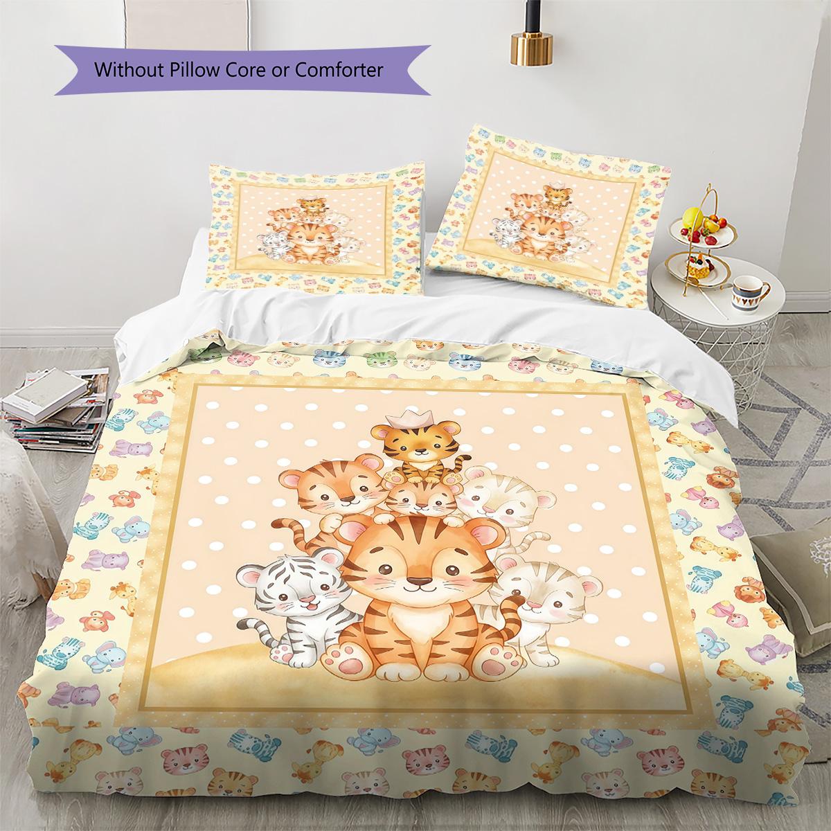 Cute Animal Cartoon Pattern Bedding Set Quilt Cover Pillowcase Home Decor Gift (1 * duvet cover + 2 * pillowcase, without core) 135x200cm
Cute Animal Cartoon Pattern Bedding Set Quilt Cover Pillowcase Home Decor Gift (1 * duvet cover + 2 * pillowcase, without core) 135x200cm