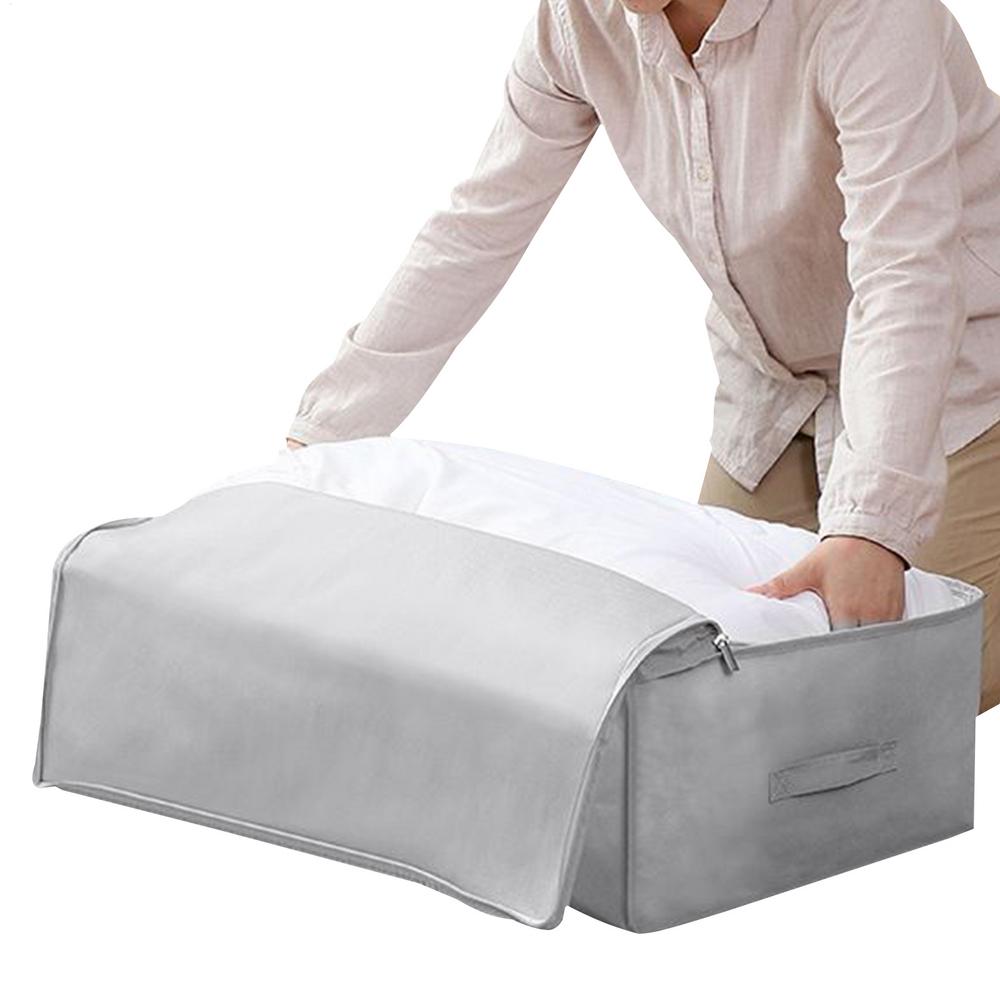Clothes Storage Bag Foldable Wardrobe Closet Organizer Large Space Saving Non-Woven Fabric Container With Handle For Storage L світло-сірого кольору
Clothes Storage Bag Foldable Wardrobe Closet Organizer Large Space Saving Non-Woven Fabric Container With Handle For Storage L світло-сірого кольору