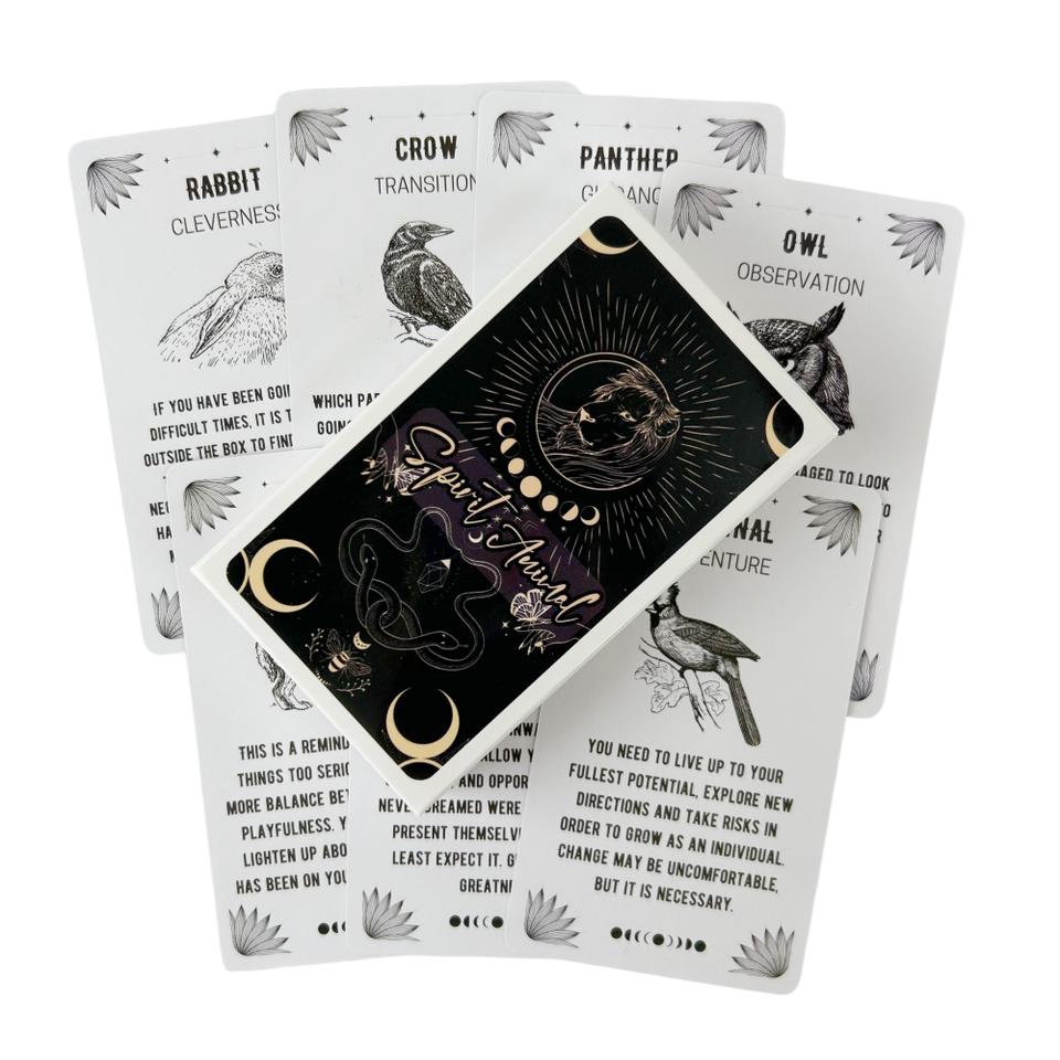Spirit Animal Oracle Cards - 54 Tarot Deck and Oracle Deck Set Tarot Cards with Meanings On Them for Beginners Oracle Great Gift for Friend or Family
Spirit Animal Oracle Cards - 54 Tarot Deck and Oracle Deck Set Tarot Cards with Meanings On Them for Beginners Oracle Great Gift for Friend or Family