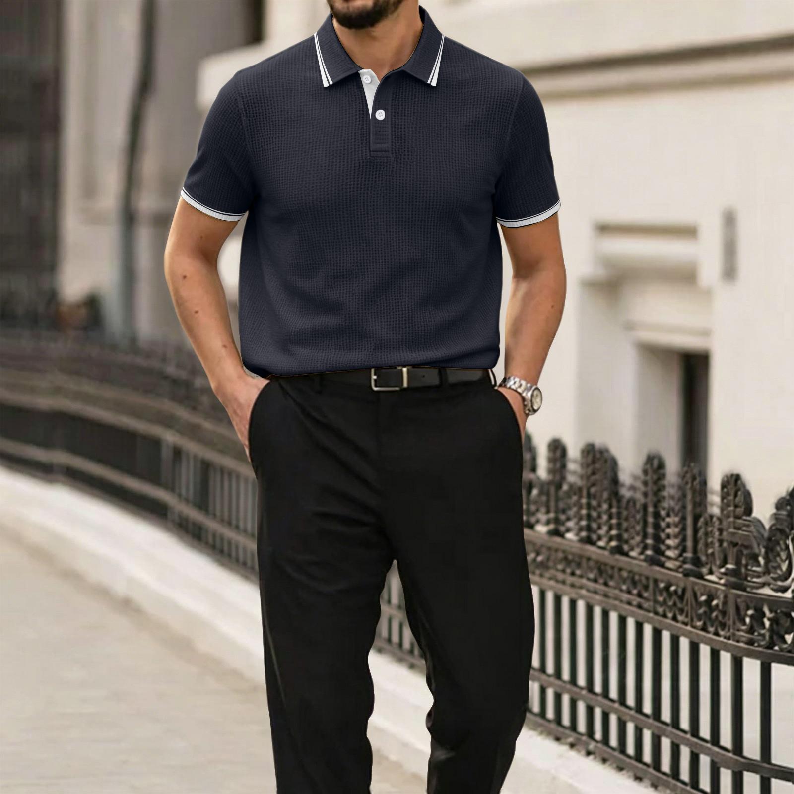Men Mesh Knit Short Sleeve Polo Shirt Breathable Lightweight Ice Silk Button Down Shirt with Classic Collar for Summer XXL
Men Mesh Knit Short Sleeve Polo Shirt Breathable Lightweight Ice Silk Button Down Shirt with Classic Collar for Summer XXL