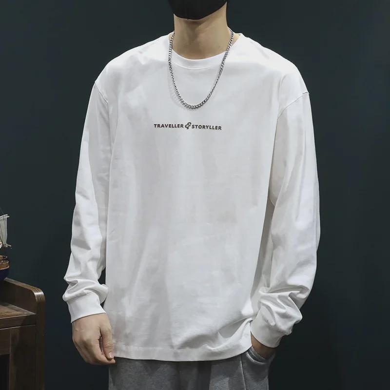 Чоловіча важка 260г біла футболка з довгим рукавом з чистої бавовни - Вільна, трендова базова річ для весни/осені L
Чоловіча важка 260г біла футболка з довгим рукавом з чистої бавовни - Вільна, трендова базова річ для весни/осені L