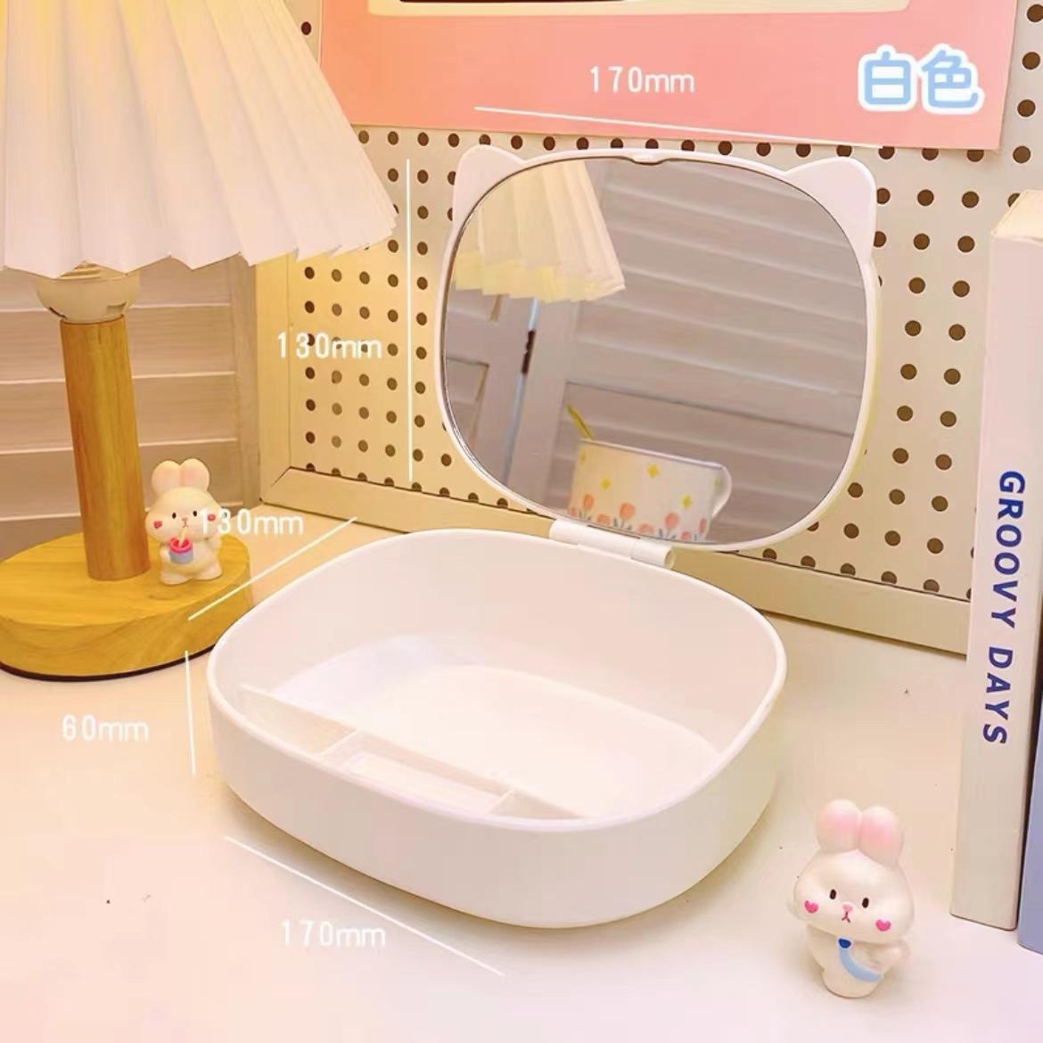 Новый ящик для хранения с зеркалом, складное зеркало для макияжа, студенческое общежитие, настольное зеркало для макияжа, органайзер для макияжа белый
Новый ящик для хранения с зеркалом, складное зеркало для макияжа, студенческое общежитие, настольное зеркало для макияжа, органайзер для макияжа белый