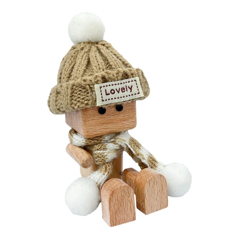Shaking Wooden Man Figurine Shaking Feet Wooden Doll with Knit Santa Hat and Scarf Funny Car Interior Decorations Gift коричневий
Shaking Wooden Man Figurine Shaking Feet Wooden Doll with Knit Santa Hat and Scarf Funny Car Interior Decorations Gift коричневий