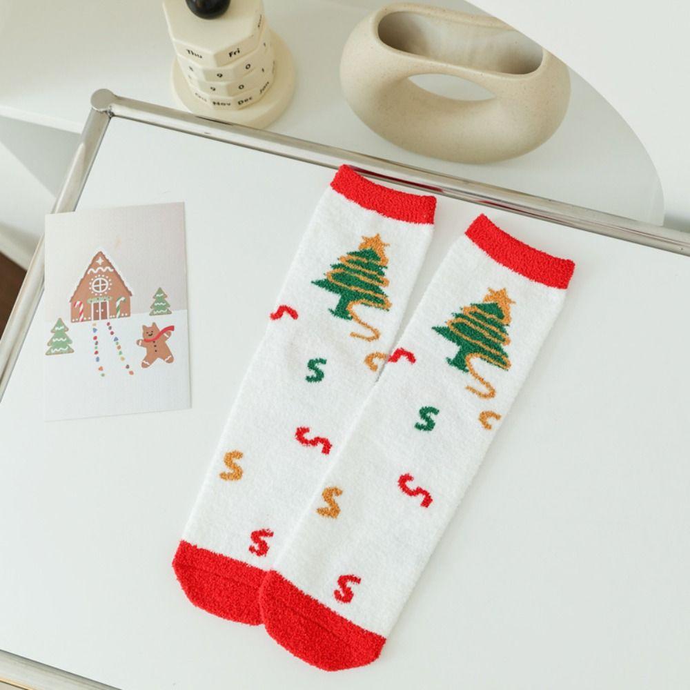 BEPAN Sweet Santa Claus Christmas Socks Christmas Tree Thickened Coral Fleece Socks Fashion Female Hosiery Christmas Calf Socks Winter One Size білий
BEPAN Sweet Santa Claus Christmas Socks Christmas Tree Thickened Coral Fleece Socks Fashion Female Hosiery Christmas Calf Socks Winter One Size білий