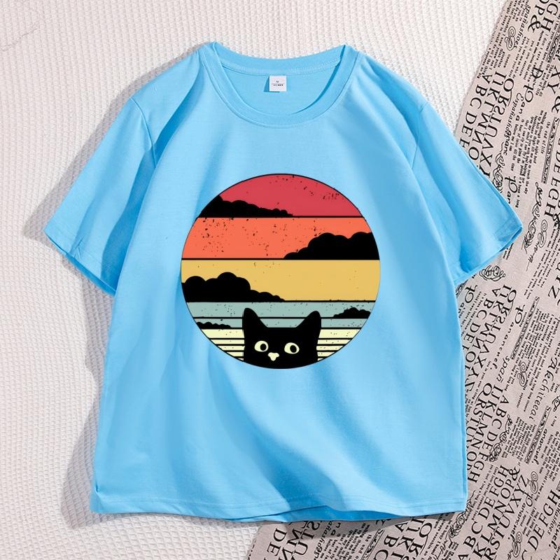 Black Cat Sunset T Shirt Vintage Graphic Unisex T Shirt Cool Streetwear Unisex Tshirts Casual High Quality Cotton Y2k Clothes 4XL
Black Cat Sunset T Shirt Vintage Graphic Unisex T Shirt Cool Streetwear Unisex Tshirts Casual High Quality Cotton Y2k Clothes 4XL