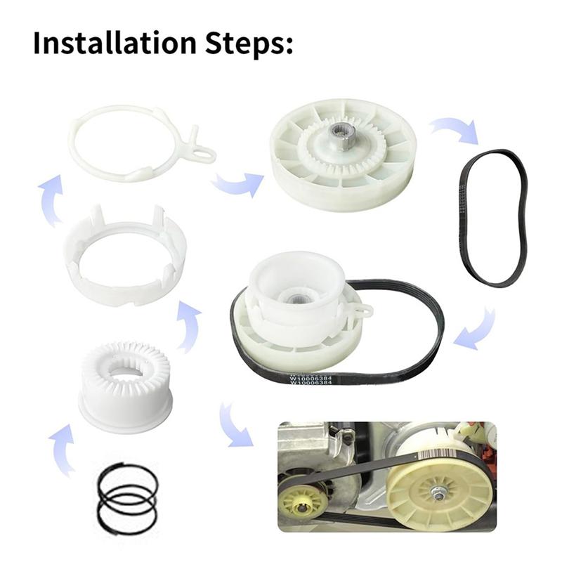 Promotion!2X W10721967 Washer Pulley Clutch Kit, W10006384 Washer Drive Belt Replacement Kit For Whirlpool Kenmore Maytag
Promotion!2X W10721967 Washer Pulley Clutch Kit, W10006384 Washer Drive Belt Replacement Kit For Whirlpool Kenmore Maytag