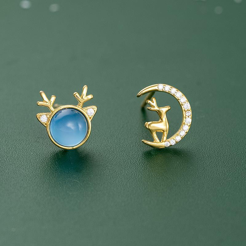 Асимметричные рождественские серьги Banyan Tree S925 из серебра с кошачьим глазом и камнем в виде лося для женщин ES2057 синий
Асимметричные рождественские серьги Banyan Tree S925 из серебра с кошачьим глазом и камнем в виде лося для женщин ES2057 синий