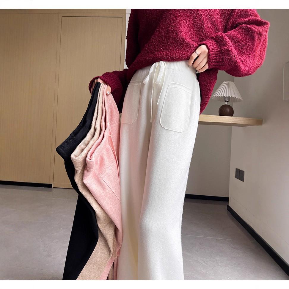 Oatmeal Knit High Waist Wide Leg Pants - Autumn/Winter Soft Drape with Drawstring One Size 80-120
Oatmeal Knit High Waist Wide Leg Pants - Autumn/Winter Soft Drape with Drawstring One Size 80-120