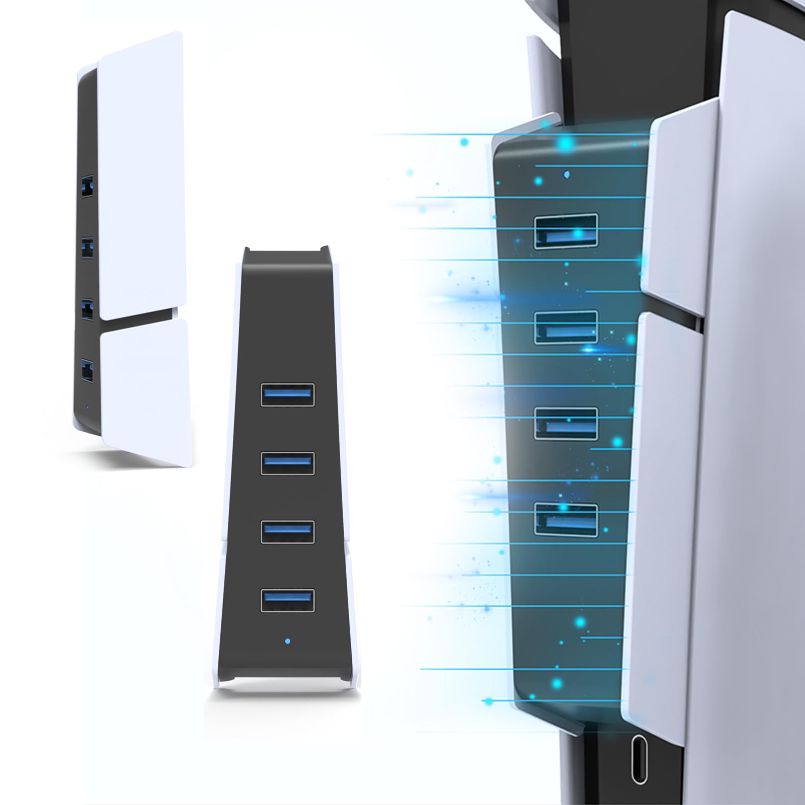 AriKroii USB Hub for PS5 Compatible with the PlayStation 5 Slim Game Console Hub Airflow Design Convenient Heat Dissipation New USB Hub for PS5 4
AriKroii USB Hub for PS5 Compatible with the PlayStation 5 Slim Game Console Hub Airflow Design Convenient Heat Dissipation New USB Hub for PS5 4