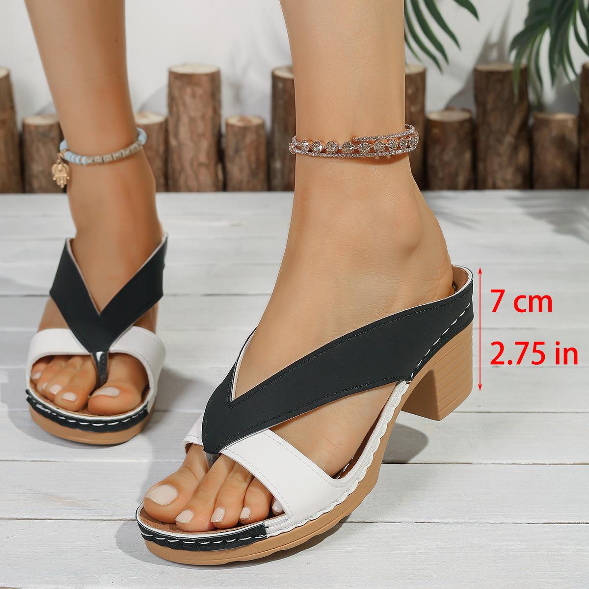 Летние новые женские босоножки Fish Mouth T-Bar на высоком каблуке - для широкой посадки, на блочном каблуке, пляжный повседневный дизайн 36
Летние новые женские босоножки Fish Mouth T-Bar на высоком каблуке - для широкой посадки, на блочном каблуке, пляжный повседневный дизайн 36