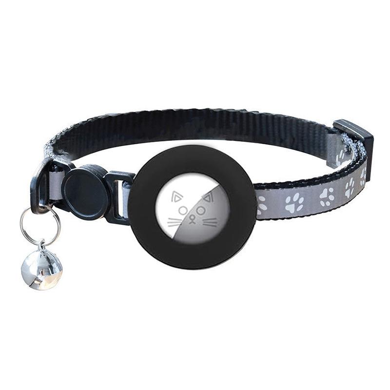 Для трекера AirTag Силіконовий захисний чохол Відбиваючий ремінець для нашийника для домашніх тварин з відбитком лапи та дзвіночком Black
Для трекера AirTag Силіконовий захисний чохол Відбиваючий ремінець для нашийника для домашніх тварин з відбитком лапи та дзвіночком Black