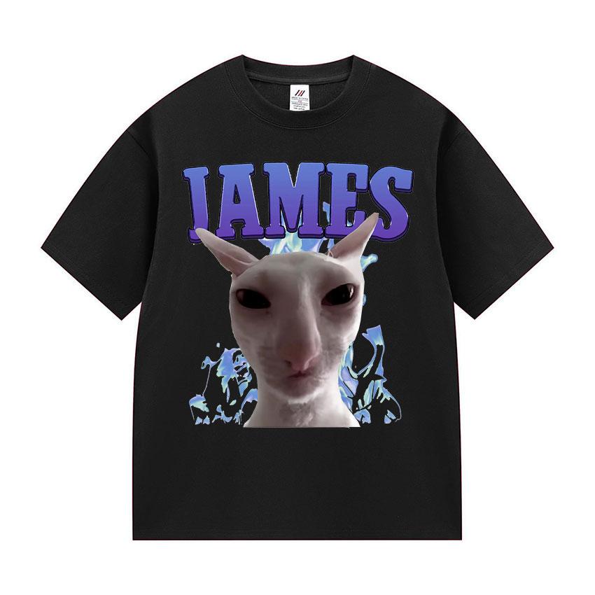 James IAMES Funny Cat Meme Tshirts Stupid Joke Gifts Cat Lover short sleeve tshirt Unisex Women fashion Oversized Cotton T Shirts 4XL
James IAMES Funny Cat Meme Tshirts Stupid Joke Gifts Cat Lover short sleeve tshirt Unisex Women fashion Oversized Cotton T Shirts 4XL