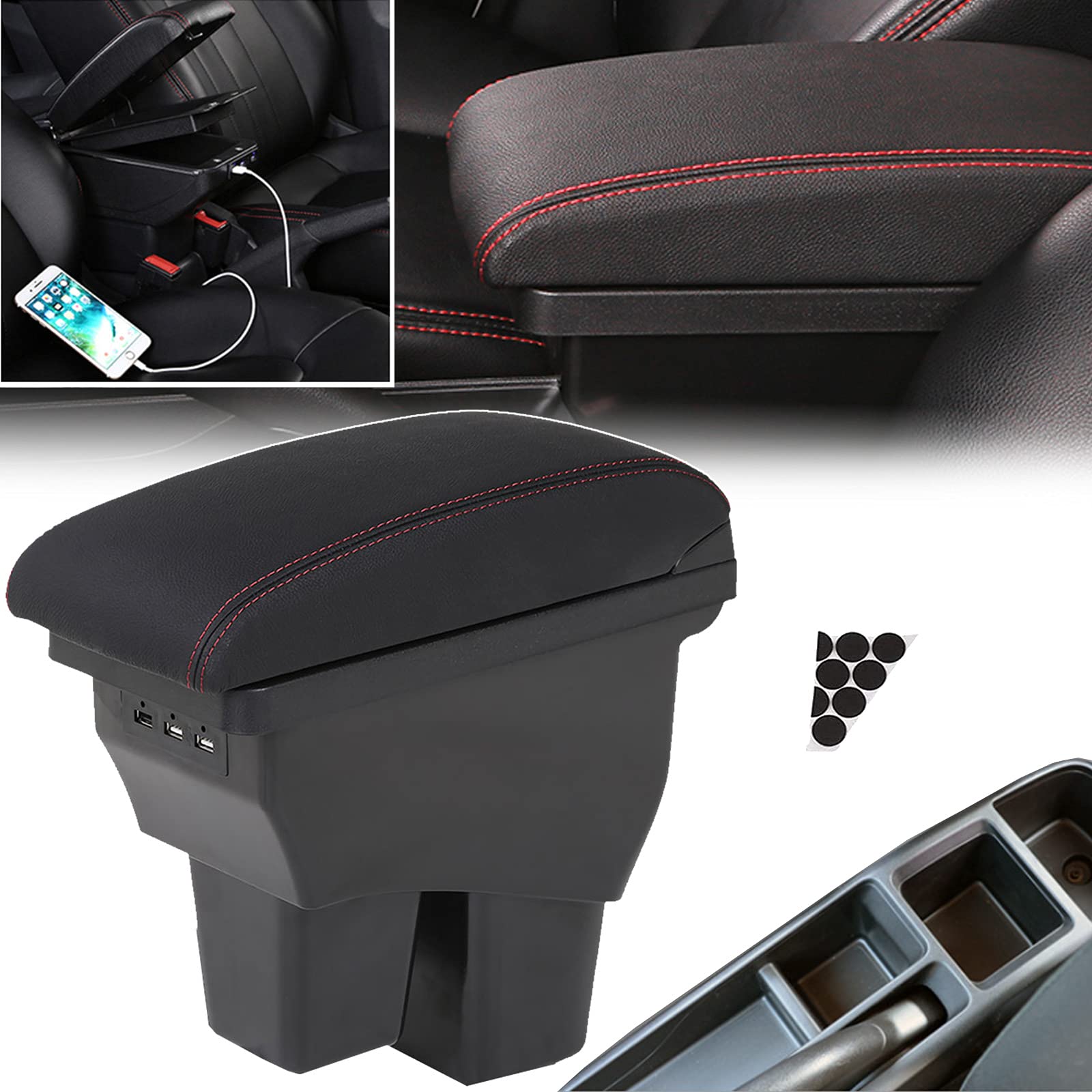 Akmsx Car Armrest for Fit GK3, GK4, GK5, GK6, and GP5, No Assembly Required, Large Capacity Storage Box, Center Console Box with USB Charging Port, Du
Akmsx Car Armrest for Fit GK3, GK4, GK5, GK6, and GP5, No Assembly Required, Large Capacity Storage Box, Center Console Box with USB Charging Port, Du