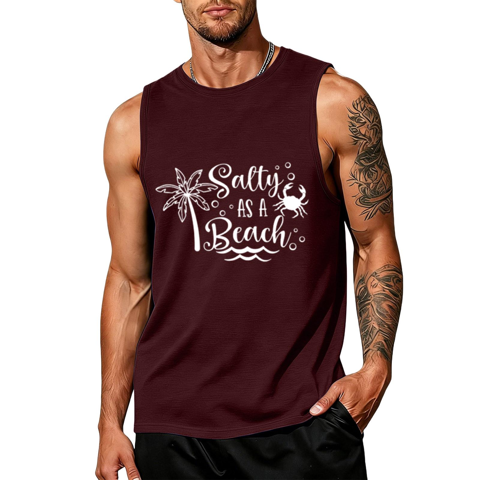 Men’s Sleeveless Tank Top As A Beach Print Tree Crab Casual Relaxed Fit Summer Shirt M винный
Men’s Sleeveless Tank Top As A Beach Print Tree Crab Casual Relaxed Fit Summer Shirt M винный