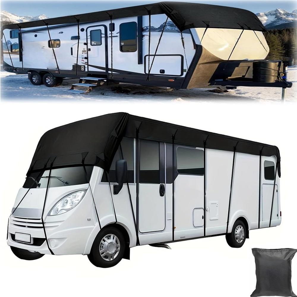 Heavy-duty RV roof cover is waterproof and UV-resistant, winter protection suitable for travel trailers, Class A/B/C RVs
Heavy-duty RV roof cover is waterproof and UV-resistant, winter protection suitable for travel trailers, Class A/B/C RVs