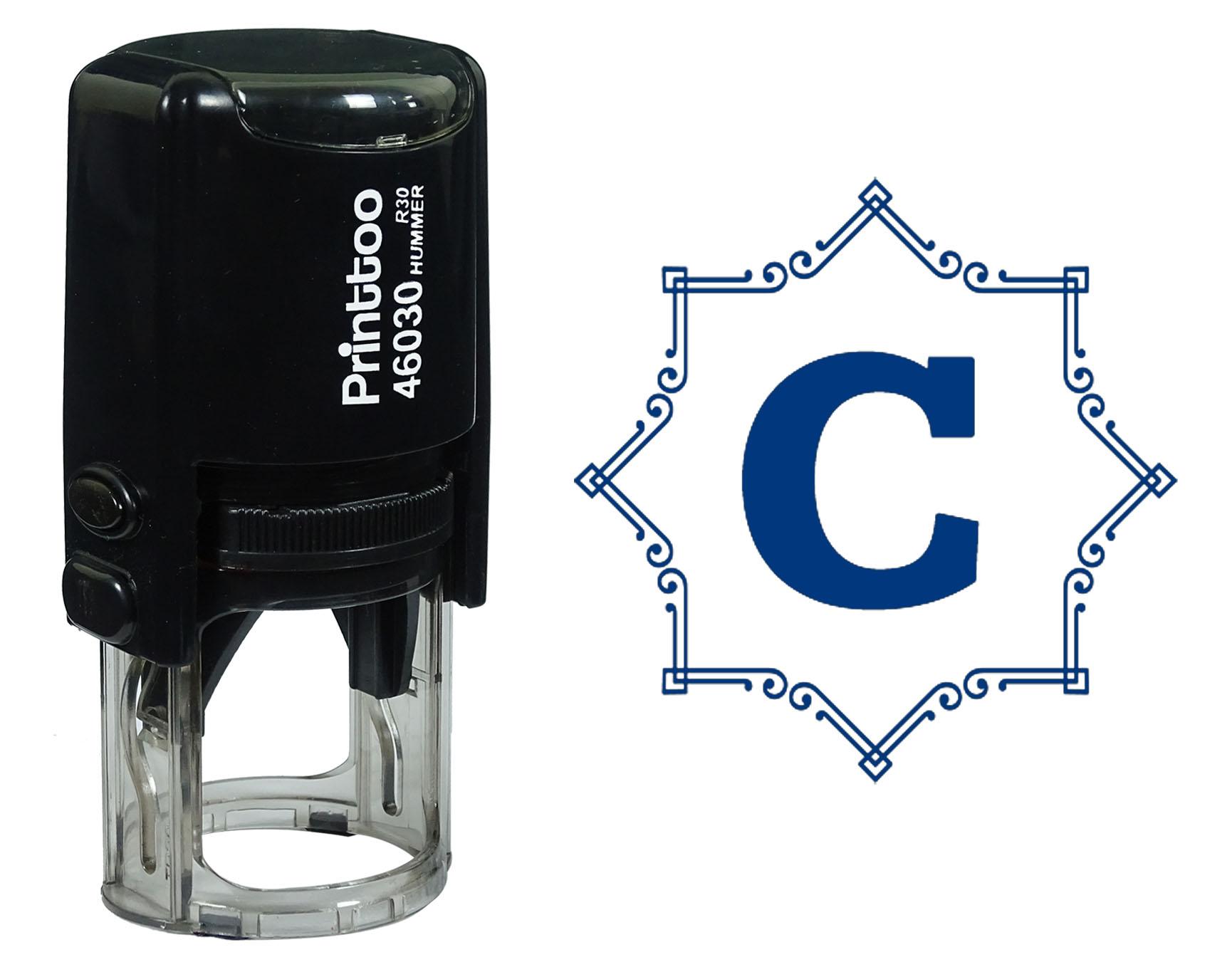 Printtoo Octagon Celtic Swirl Frame Alphabet C Monogram Self Inking Rubber Stamp Office 30 mm Diameter (Approx) синій
Printtoo Octagon Celtic Swirl Frame Alphabet C Monogram Self Inking Rubber Stamp Office 30 mm Diameter (Approx) синій