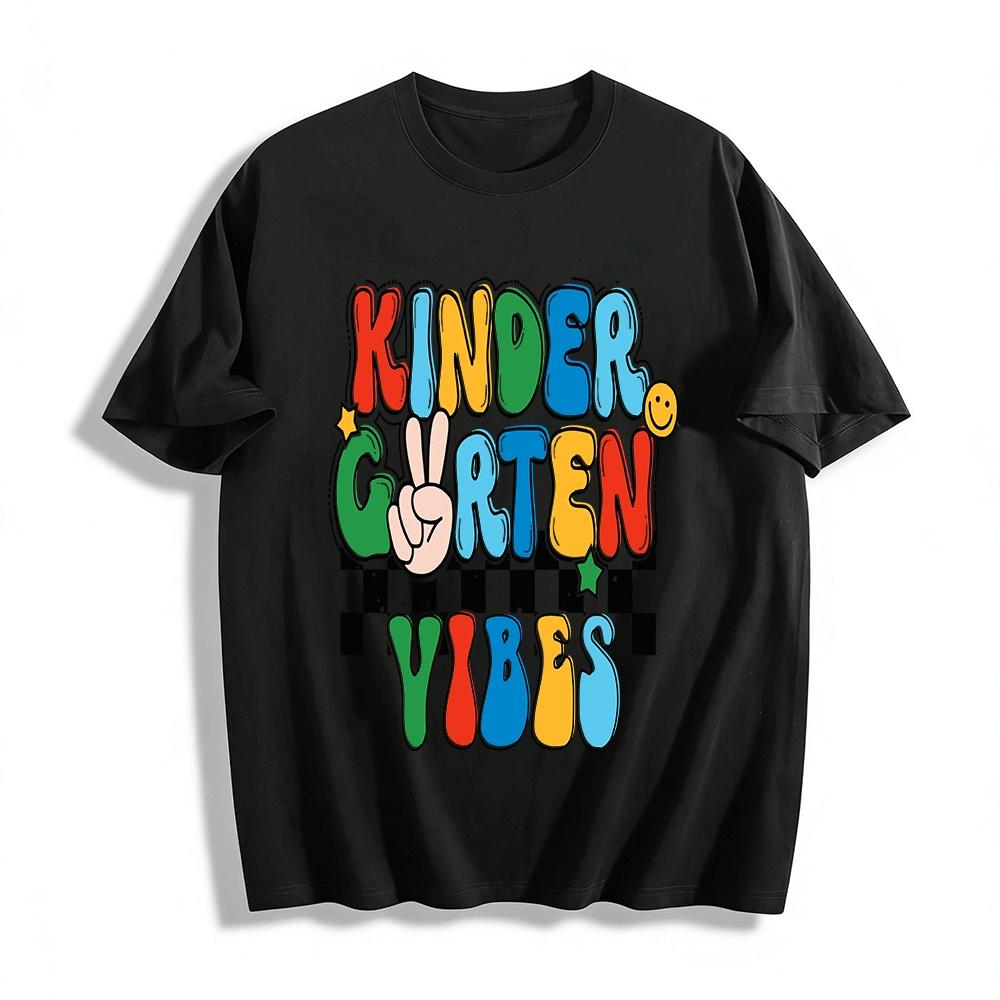 Kindergarten Vibes Colorful Letter Casual Back To School Tee Pure cotton T-shirt XXS
Kindergarten Vibes Colorful Letter Casual Back To School Tee Pure cotton T-shirt XXS