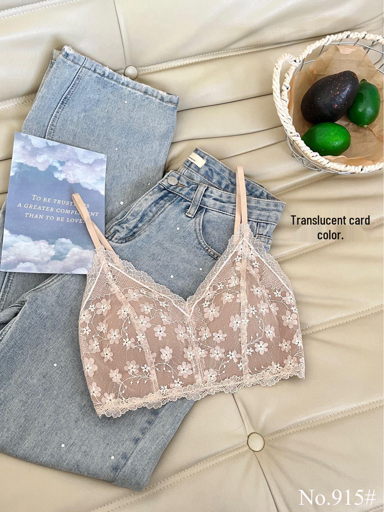 Summer French Lace Push-Up Wireless Camisole Bra – V-Neck, Breathable, and Stylish Lingerie for Women Large прозрачный/хаки
Summer French Lace Push-Up Wireless Camisole Bra – V-Neck, Breathable, and Stylish Lingerie for Women Large прозрачный/хаки