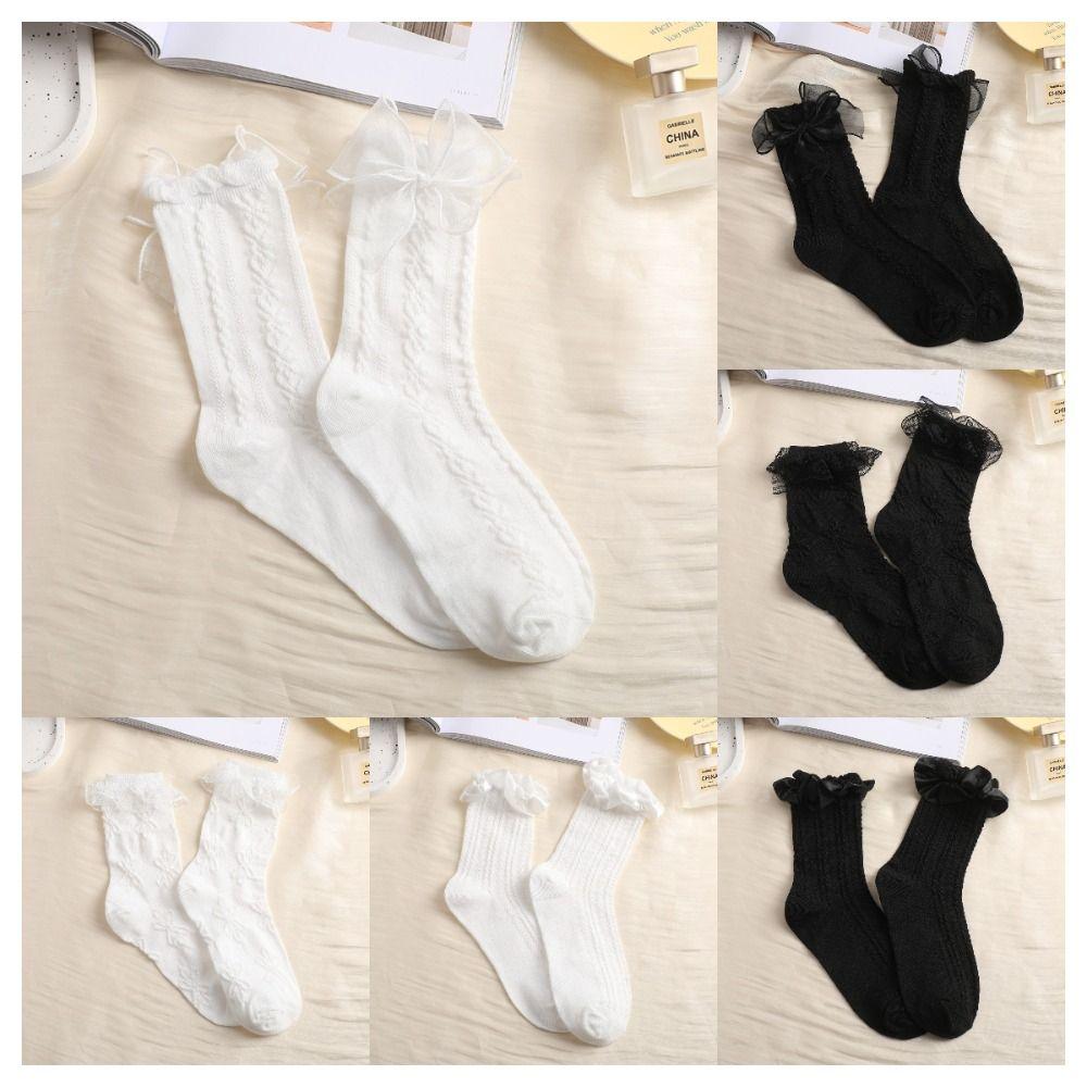 Bowknot Sweet Mid-Calf Socks Elastic Lolita JK Short Sock Korean Y2K Lace Socks Outdoor 6pairs
Bowknot Sweet Mid-Calf Socks Elastic Lolita JK Short Sock Korean Y2K Lace Socks Outdoor 6pairs