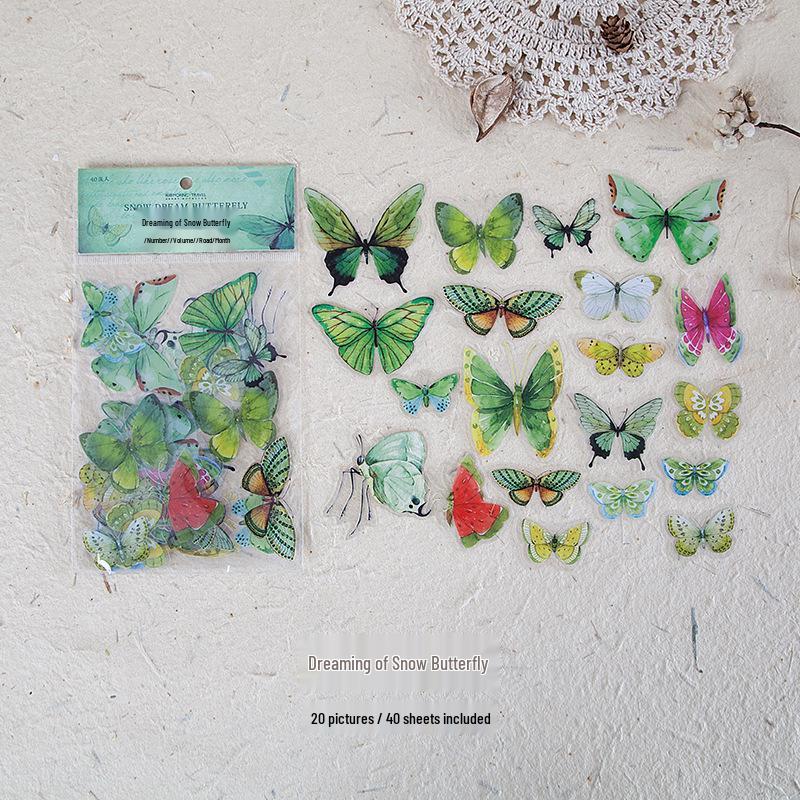 Mo Jing PET Stickers - Wing Specimen Artist Series, DIY Journal Decoration (40 Pieces, 8 Styles)
Mo Jing PET Stickers - Wing Specimen Artist Series, DIY Journal Decoration (40 Pieces, 8 Styles)