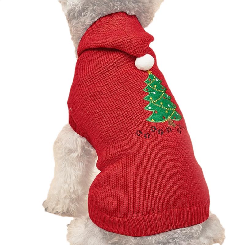 Puppy Christmas Sweater Winter Pet Outfits With Hat And Christmas Tree Pattern Pet Apparel Dog Sweater For Small Medium Dogs L червоний
Puppy Christmas Sweater Winter Pet Outfits With Hat And Christmas Tree Pattern Pet Apparel Dog Sweater For Small Medium Dogs L червоний