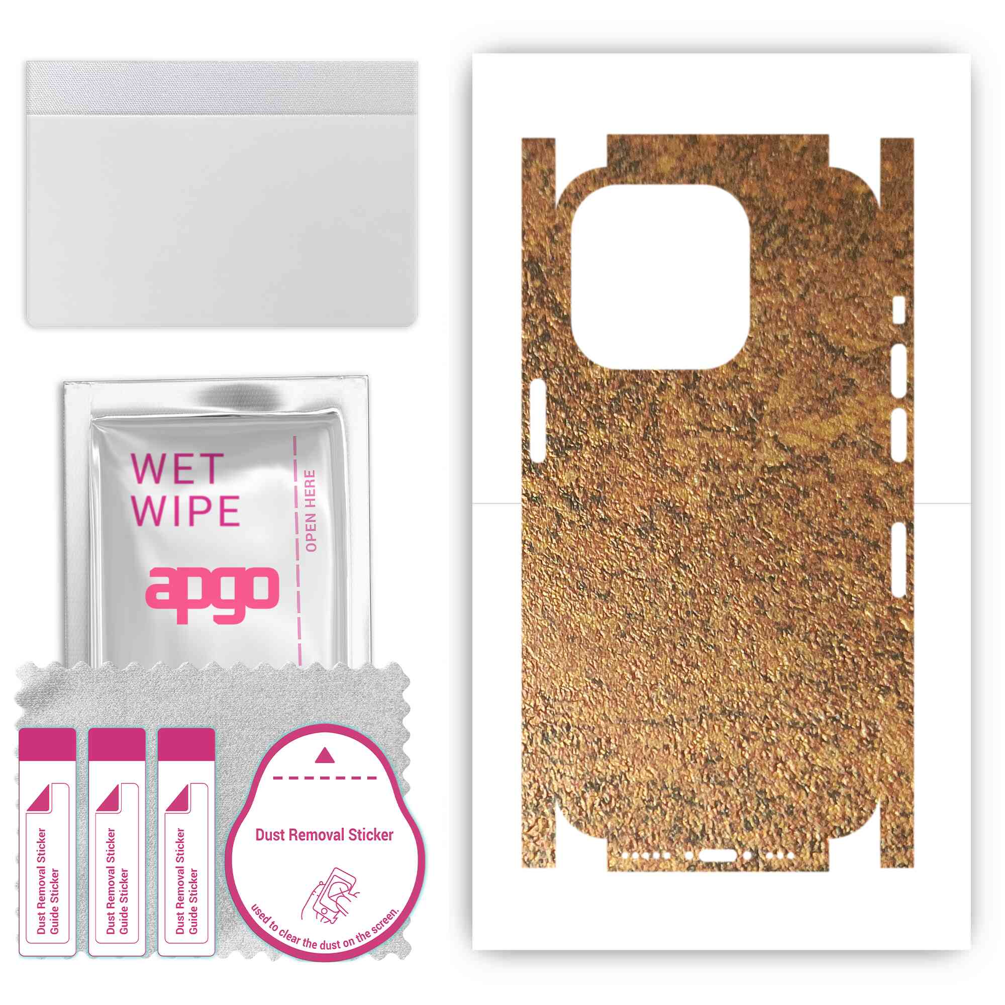 Apgo Protective Skin Sticker for the back+sides compatible with Apple iPhone 14 Pro, Full Wrap Film, Foil, Vinyl - Pattern Rusty Copper
Apgo Protective Skin Sticker for the back+sides compatible with Apple iPhone 14 Pro, Full Wrap Film, Foil, Vinyl - Pattern Rusty Copper