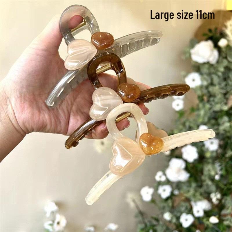 Premium Color-Block Heart Claw Clip for Updo - Large Shark Hair Accessory, 2025 Edition
Premium Color-Block Heart Claw Clip for Updo - Large Shark Hair Accessory, 2025 Edition